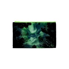 Northern Lights In The Forest Cosmetic Bag (xs) by Ucco