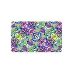 Colorful Modern Floral Print Magnet (name Card) by dflcprints