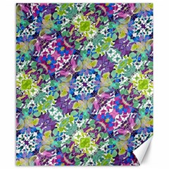 Colorful Modern Floral Print Canvas 8  X 10  by dflcprints