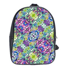 Colorful Modern Floral Print School Bag (large) by dflcprints