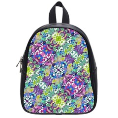 Colorful Modern Floral Print School Bag (small) by dflcprints