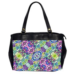 Colorful Modern Floral Print Office Handbags (2 Sides)  by dflcprints