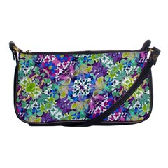 Colorful Modern Floral Print Shoulder Clutch Bags by dflcprints