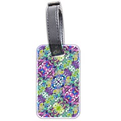 Colorful Modern Floral Print Luggage Tags (two Sides) by dflcprints