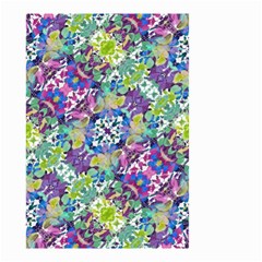 Colorful Modern Floral Print Small Garden Flag (two Sides) by dflcprints