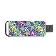 Colorful Modern Floral Print Portable Usb Flash (one Side) by dflcprints