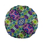 Colorful Modern Floral Print Standard 15  Premium Round Cushions Front