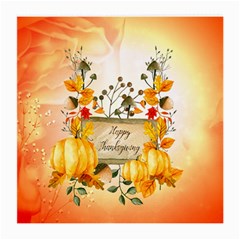 Happy Thanksgiving With Pumpkin Medium Glasses Cloth (2-side) by FantasyWorld7