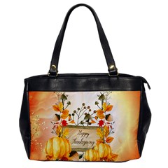 Happy Thanksgiving With Pumpkin Office Handbags by FantasyWorld7