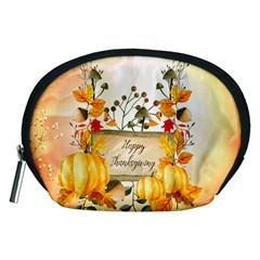 Happy Thanksgiving With Pumpkin Accessory Pouches (medium)  by FantasyWorld7