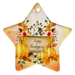 Happy Thanksgiving With Pumpkin Ornament (star) by FantasyWorld7