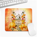 Happy Thanksgiving With Pumpkin Large Mousepads Front