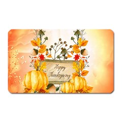 Happy Thanksgiving With Pumpkin Magnet (rectangular) by FantasyWorld7