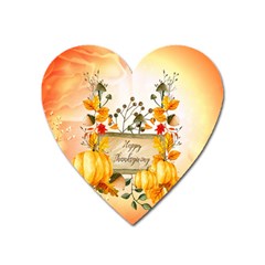 Happy Thanksgiving With Pumpkin Heart Magnet by FantasyWorld7