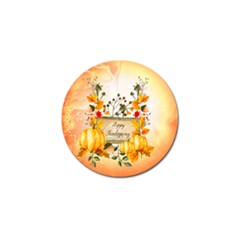 Happy Thanksgiving With Pumpkin Golf Ball Marker (10 Pack) by FantasyWorld7