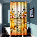 Happy Thanksgiving With Pumpkin Shower Curtain 36  x 72  (Stall)  Curtain(36 X72 ) - 33.26 x66.24  Curtain(36 X72 )