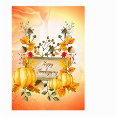 Happy Thanksgiving With Pumpkin Large Garden Flag (two Sides) by FantasyWorld7