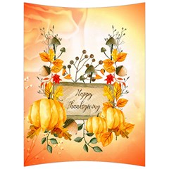 Happy Thanksgiving With Pumpkin Back Support Cushion by FantasyWorld7