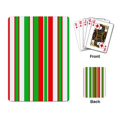 Christmas Holiday Stripes Red Playing Card by Celenk