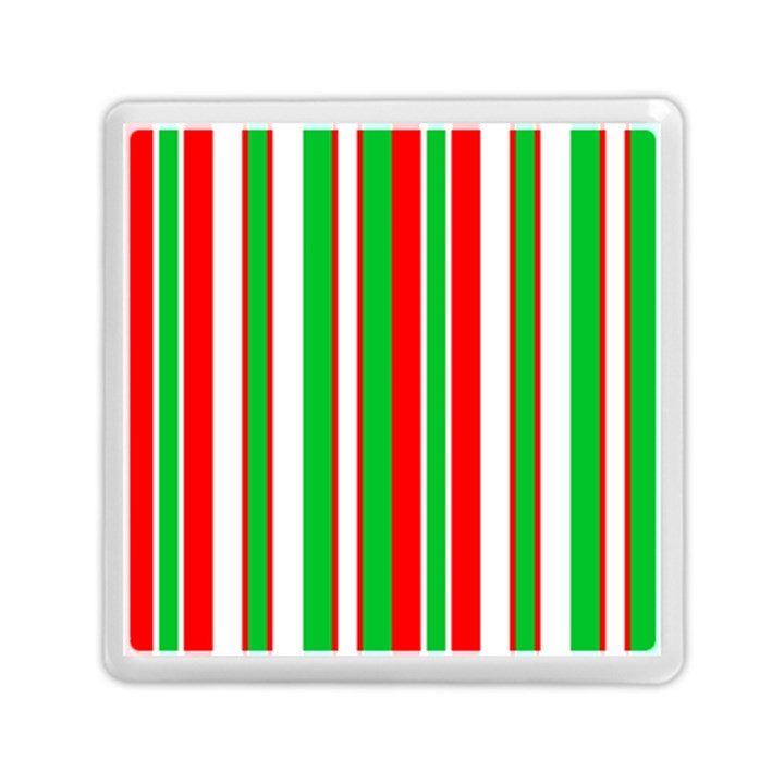 Christmas Holiday Stripes Red Memory Card Reader (Square) 