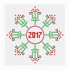 Snowflake Graphics Date Year Medium Glasses Cloth (2-side) by Celenk