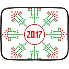 Snowflake Graphics Date Year Fleece Blanket (mini) by Celenk