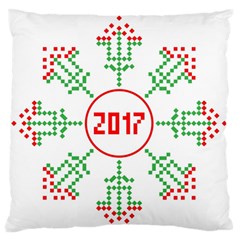 Snowflake Graphics Date Year Standard Flano Cushion Case (one Side) by Celenk