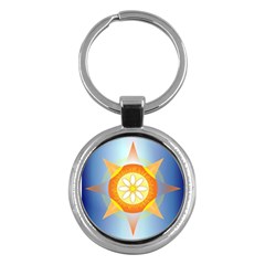 Star Pattern Background Key Chains (round)  by Celenk