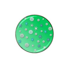 Snowflakes Winter Christmas Overlay Hat Clip Ball Marker (10 Pack) by Celenk