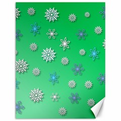 Snowflakes Winter Christmas Overlay Canvas 12  X 16   by Celenk