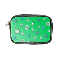 Snowflakes Winter Christmas Overlay Coin Purse by Celenk