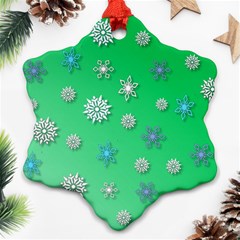 Snowflakes Winter Christmas Overlay Snowflake Ornament (two Sides) by Celenk