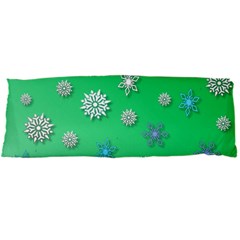 Snowflakes Winter Christmas Overlay Body Pillow Case Dakimakura (two Sides) by Celenk