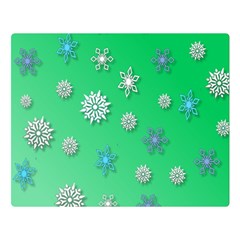 Snowflakes Winter Christmas Overlay Double Sided Flano Blanket (large)  by Celenk