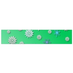 Snowflakes Winter Christmas Overlay Small Flano Scarf by Celenk