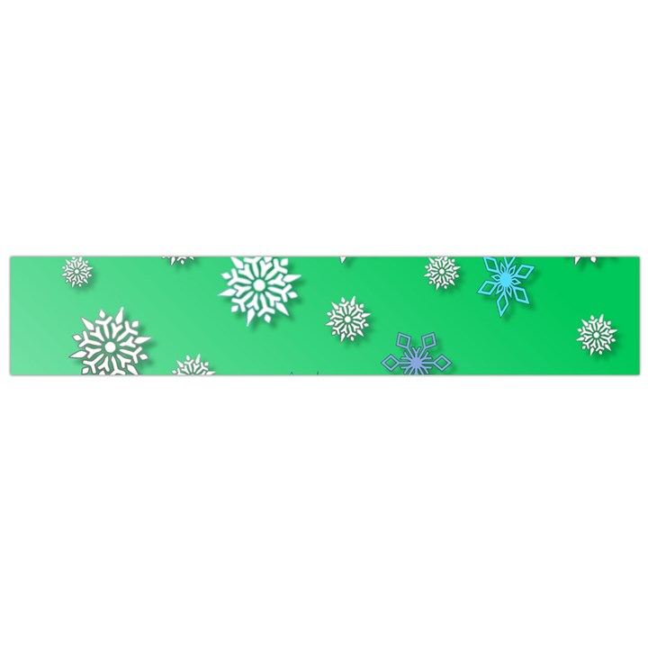 Snowflakes Winter Christmas Overlay Large Flano Scarf 