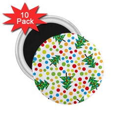 Pattern Circle Multi Color 2 25  Magnets (10 Pack)  by Celenk