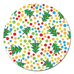 Pattern Circle Multi Color Magnet 5  (round) by Celenk