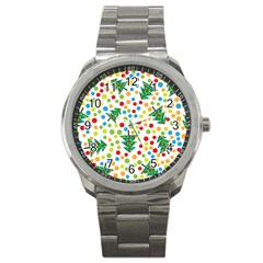 Pattern Circle Multi Color Sport Metal Watch by Celenk