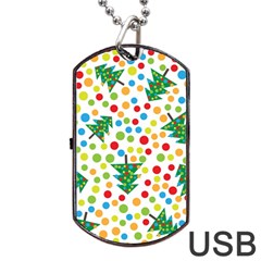 Pattern Circle Multi Color Dog Tag Usb Flash (two Sides) by Celenk