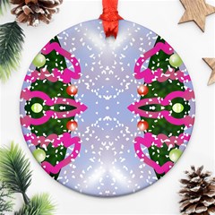 Seamless Tileable Pattern Design Round Ornament (two Sides) by Celenk