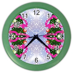 Seamless Tileable Pattern Design Color Wall Clocks by Celenk