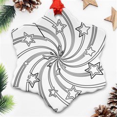 Star Christmas Pattern Texture Snowflake Ornament (two Sides) by Celenk