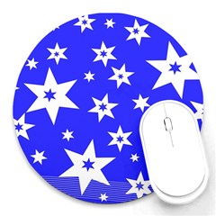 Star Background Pattern Advent Round Mousepads by Celenk