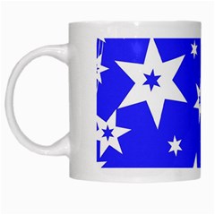 Star Background Pattern Advent White Mugs by Celenk