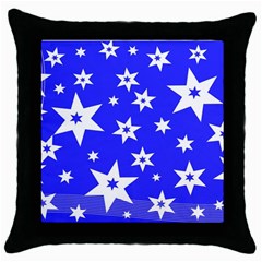 Star Background Pattern Advent Throw Pillow Case (black) by Celenk