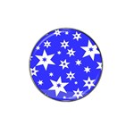 Star Background Pattern Advent Hat Clip Ball Marker Front