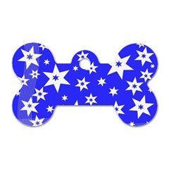 Star Background Pattern Advent Dog Tag Bone (two Sides) by Celenk