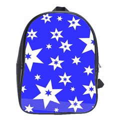 Star Background Pattern Advent School Bag (large) by Celenk