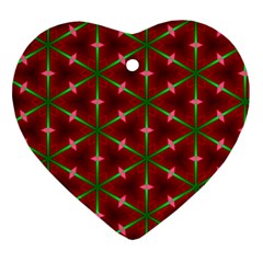 Textured Background Christmas Pattern Ornament (heart)